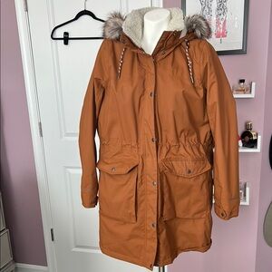 Eddie Bauer Women's Brown Parka Coat
